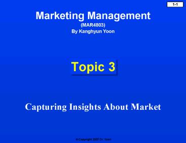 Capturing Insights About Market