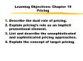 Learning Objectives: Chapter 19 Pricing PowerPoint PPT Presentation