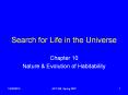 Search for Life in the Universe PowerPoint PPT Presentation