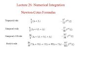 Lecture 26: Numerical Integration
