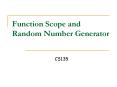 Function Scope and Random Number Generator PowerPoint PPT Presentation