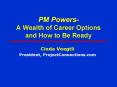 PM Powers A Wealth of Career Options and How to Be Ready PowerPoint PPT Presentation