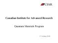 Canadian Institute for Advanced Research PowerPoint PPT Presentation