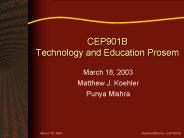CEP901B Technology and Education Prosem