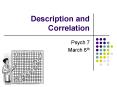 Description and Correlation PowerPoint PPT Presentation