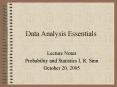 Data Analysis Essentials PowerPoint PPT Presentation