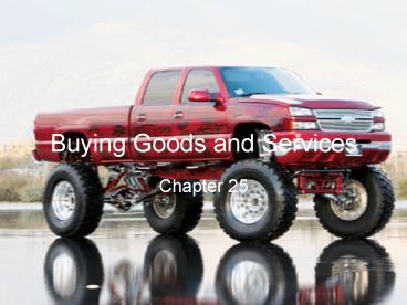 Buying Goods and Services