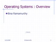 Operating Systems : Overview