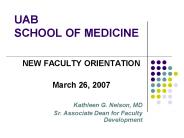 UAB         SCHOOL OF MEDICINE