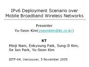 IPv6 Deployment Scenario over Mobile Broadband Wireless Networks