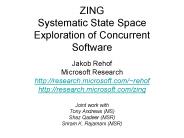 ZING Systematic State Space Exploration of Concurrent Software