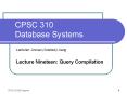 CPSC 310 Database Systems PowerPoint PPT Presentation