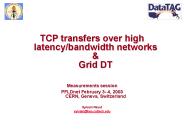 TCP transfers over high latency/bandwidth networks