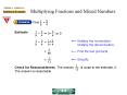 Multiplying Fractions and Mixed Numbers PowerPoint PPT Presentation