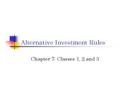 Alternative Investment Rules