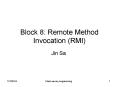 Block 8: Remote Method Invocation (RMI) PowerPoint PPT Presentation