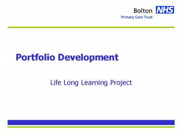 Portfolio Development