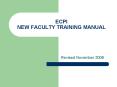 ECPI NEW FACULTY TRAINING MANUAL PowerPoint PPT Presentation