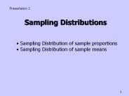 Sampling Distributions
