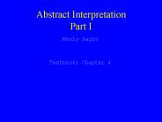 Abstract Interpretation Part I