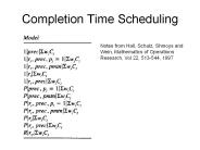 Completion Time Scheduling