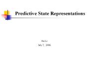 Predictive State Representations