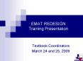 EMAT REDESIGN Training Presentation PowerPoint PPT Presentation