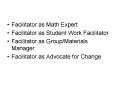 Facilitator as Math Expert PowerPoint PPT Presentation