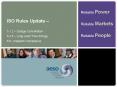 ISO Rules Update PowerPoint PPT Presentation