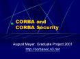 CORBA and CORBA Security PowerPoint PPT Presentation
