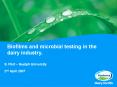 Biofilms and microbial testing in the dairy industry' PowerPoint PPT Presentation