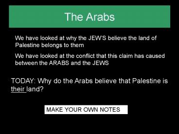 The Arabs
