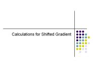 Calculations for Shifted Gradient