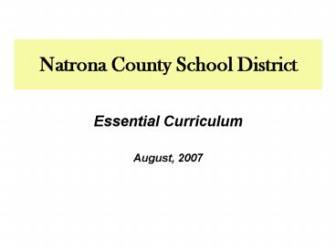 Natrona County School District