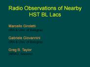 Radio Observations of Nearby HST BL Lacs