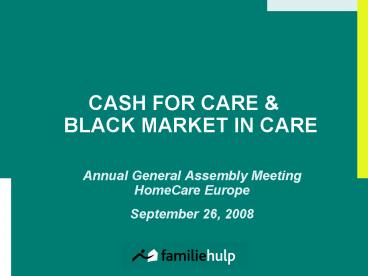 Annual General Assembly Meeting HomeCare Europe