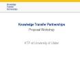Knowledge Transfer Partnerships PowerPoint PPT Presentation