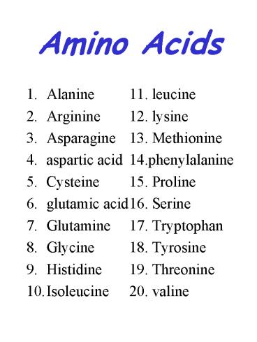 Amino Acids