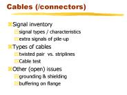 Cables (/connectors)