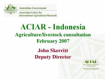 ACIAR Indonesia