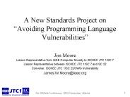 A New Standards Project on Avoiding Programming Language Vulnerabilities
