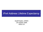 IPv4 Address Lifetime Expectancy