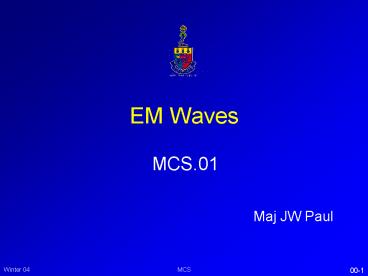EM Waves