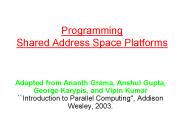 Programming Shared Address Space Platforms
