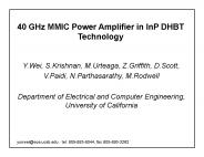 40 GHz MMIC Power Amplifier in InP DHBT Technology