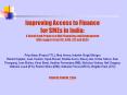 Improving Access to Finance PowerPoint PPT Presentation