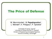 The Price of Defense