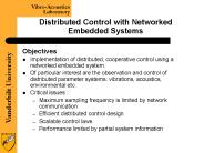 Distributed Control with Networked Embedded Systems