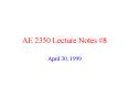 AE 2350 Lecture Notes PowerPoint PPT Presentation