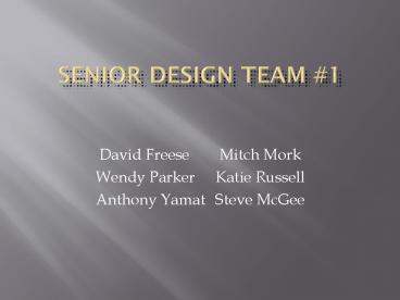 Senior Design Team